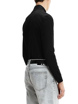 T-Shirt Calvin Klein Jeans Milano Reißverschluss Schwarz