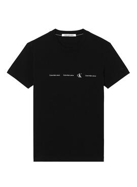 T-Shirt Calvin Klein Repeat Logo Schwarz Herren