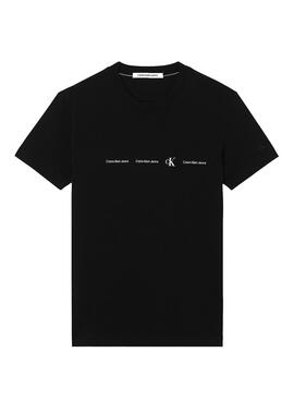 T-Shirt Calvin Klein Repeat Logo Schwarz Herren