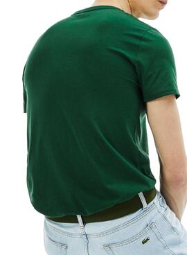 T-Shirt Lacoste Basico Grün Für Herren