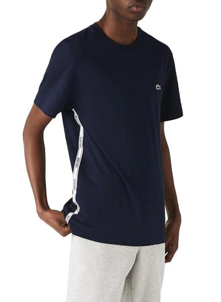 T-Shirt Lacoste Grafik.Marineblau für Herren