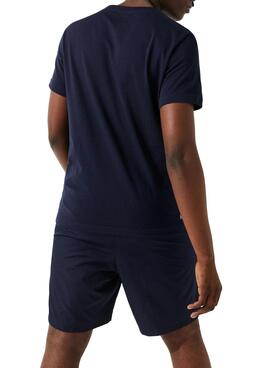 T-Shirt Lacoste Big Croco Marineblau für Herren