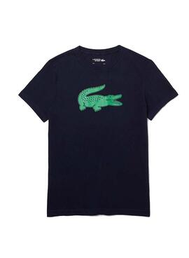 T-Shirt Lacoste Big Croco Marineblau für Herren