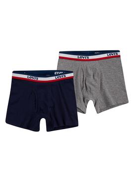 Unterhose Levis Sportswear Logo Boxer Grau Junge