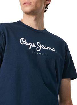 T-Shirt Pepe Jeans Eggo Marineblau für Herren