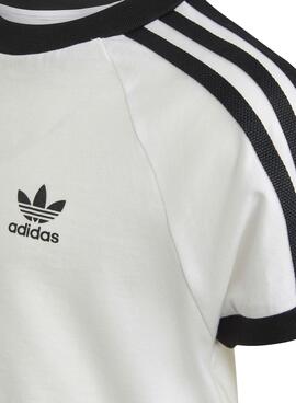 T-Shirt Adidas 3 Stripes Weiss für Junge
