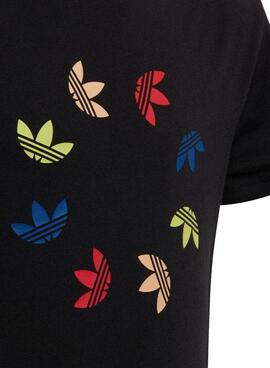 T-Shirt Adidas Adicolor Mini Schwarz Junge und Mädchen