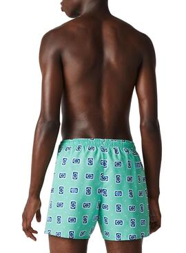 Badehose Lacoste MH2901 Blau Estampado für Herren