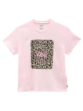 T-Shirt Vans Jewell Leopard Rosa für Mädchen