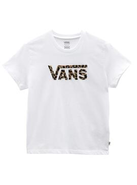 T-Shirt Vans Leopard fliegt Weiss für Mädchen