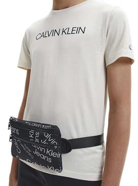 Bumbag Calvin Klein Stack-Logo Schwarz für Kinder