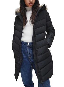 Mantel Calvin Klein Jeans Long Down Schwarz Damen