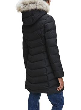 Mantel Calvin Klein Jeans Long Down Schwarz Damen