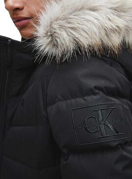 Mantel Calvin Klein Jeans Long Down Schwarz Damen
