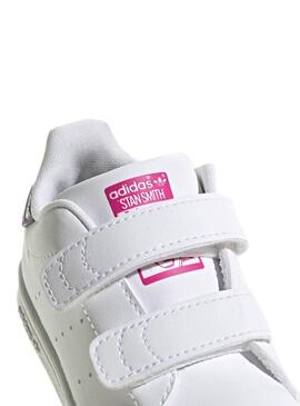 Sneaker Adidas Stan Smith Weiss Mini mit Klettverschluss