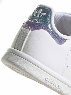 Sneaker Adidas Stan Smith Weiss Mini mit Klettverschluss