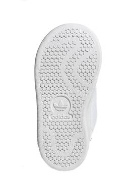Sneaker Adidas Stan Smith Weiss Mini mit Klettverschluss