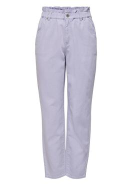 Hose Only Eigelb Darsy Lila für Damen