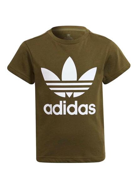 T Shirt Adidas Trefoil Grun fur Kinder