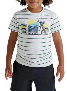 T-Shirt Mayoral Streifen Weiss für Junge