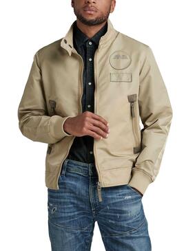 Jacke G-Star Harrington Beige für Herren