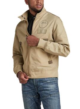 Jacke G-Star Harrington Beige für Herren