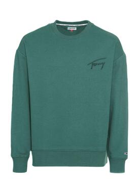 Sweatshirt Tommy Jeans Signatur Crew Grün Herren