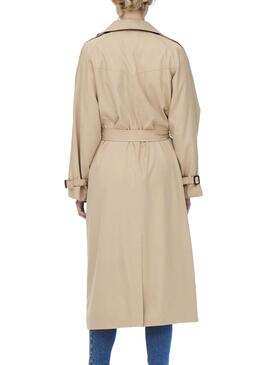 Gabardina Only Chloe Double Beige für Damen