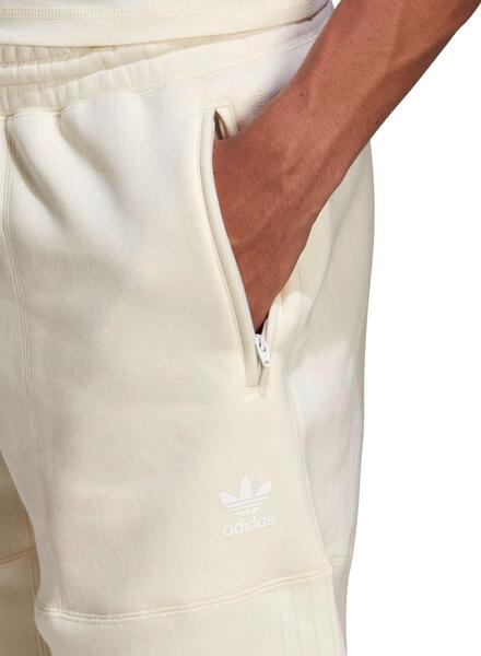 Hose Kurze Adidas 3 Stripes Beige fur Herren