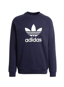 Sweatshirt Adidas Trefoil Crew Marineblau für Herren