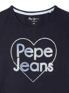 T-Shirt Pepe Jeans Harriet Schwarz für Mädchen