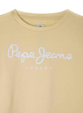 Sweatshirt Pepe Jeans Rose Logo Amarilla für Mädchen