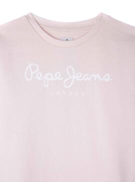 Sweatshirt Pepe Jeans Rose Logo Rosa für Mädchen