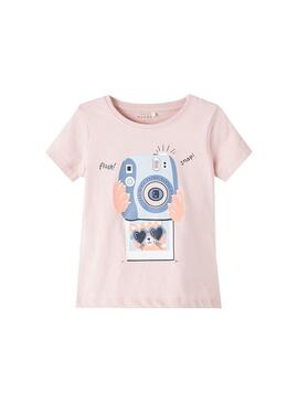 T-Shirt Name It Veen Camara Fotos Rosa für Mädchen