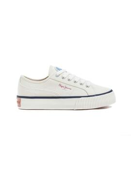 Sneaker Pepe Jeans Ottis Plataform Weiss Mädchen