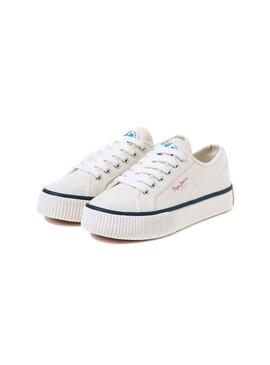 Sneaker Pepe Jeans Ottis Plataform Weiss Mädchen