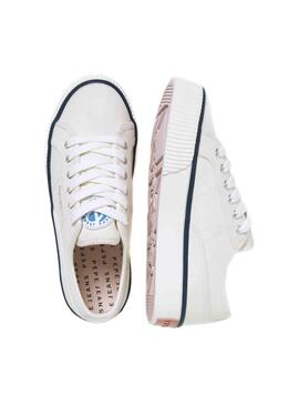 Sneaker Pepe Jeans Ottis Plataform Weiss Mädchen