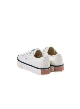 Sneaker Pepe Jeans Ottis Plataform Weiss Mädchen