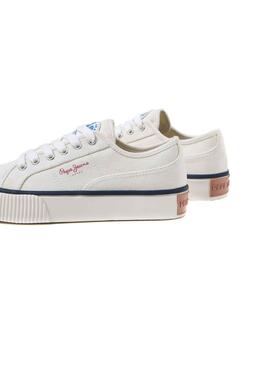 Sneaker Pepe Jeans Ottis Plataform Weiss Mädchen