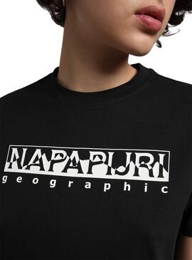 T-Shirt Napapijri Veny Schwarz für Damen
