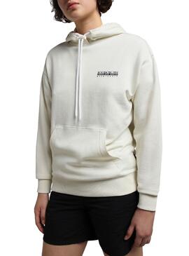Sweatshirt Napapijri Veny Blumen Weiss für Damen
