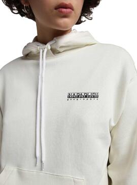 Sweatshirt Napapijri Veny Blumen Weiss für Damen