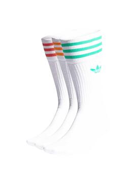 Pack 3 Socken Adidas Crew Farben für Kinder