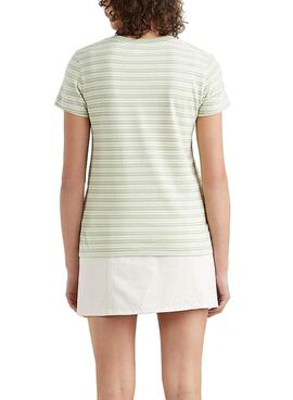 T-Shirt Levis Perfect Streifen Grün für Damen