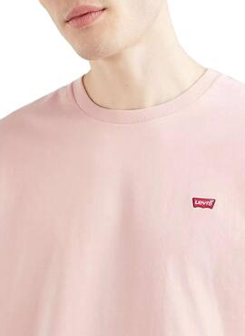 T-Shirt Levis Original Housemark Rosa für Herren