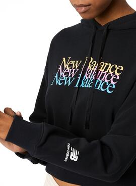 Sweatshirt New Balance Essentials Celebrate Hoodie Schwarz