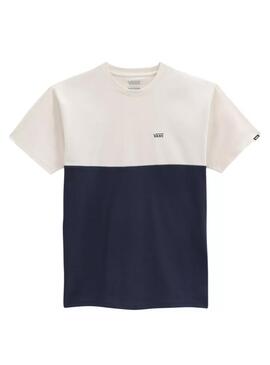 T-Shirt Vans Colorblock Beige y Marineblau Herren