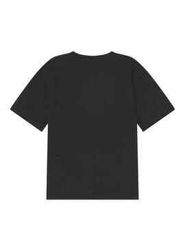 T-Shirt Calvin Klein Stack Logo Relaxed Schwarz