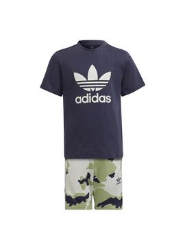 Set Adidas T-Shirt und Bermuda Camouflage Junge
