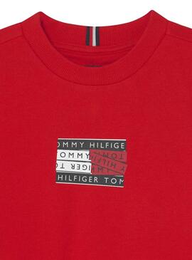 Sweatshirt Tommy Hilfiger Tape Graphic Rot Junge